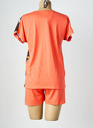 Pyjashort imprimé fantaisie orange REGLISSE femme