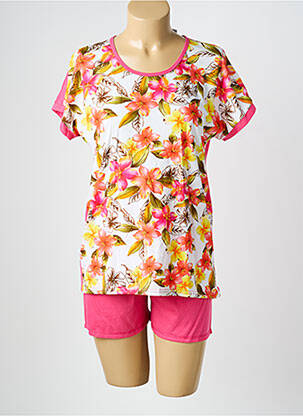 Pyjashort col rond rose REGLISSE femme