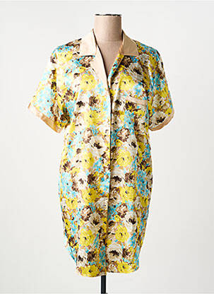Chemise de nuit imprimé fantaisie jaune REGLISSE femme