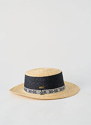 Chapeau forme chapeau paille noir AUREGA femme