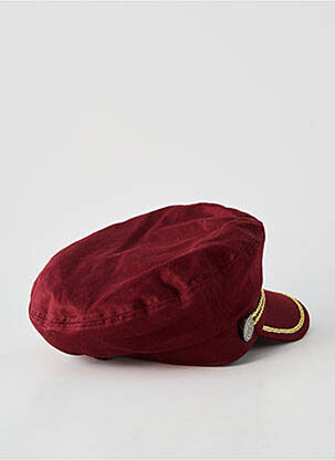 Casquette visière souple rouge GRACE HATS femme