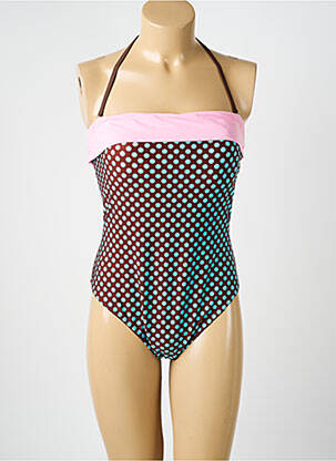 Maillot de bain 1 pièce haut bandeau haut bandeau marron REGLISSE femme