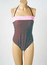 Maillot de bain 1 pièce haut bandeau haut bandeau marron REGLISSE femme