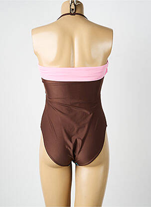 Maillot de bain 1 pièce haut bandeau haut bandeau marron REGLISSE femme