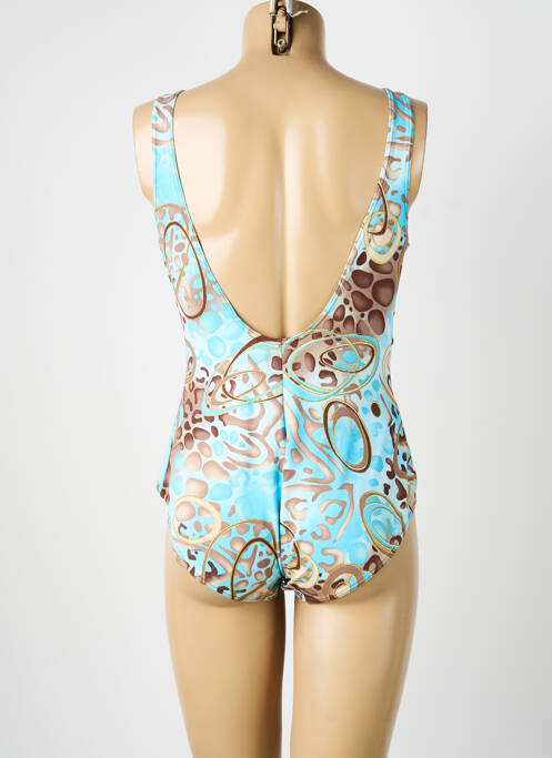 Maillot de bain 1 pièce imprimé fantaisie bleu REGLISSE femme