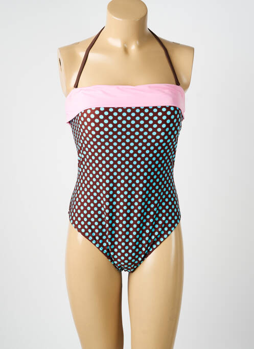 Maillot de bain 1 pièce haut bandeau haut bandeau marron REGLISSE femme
