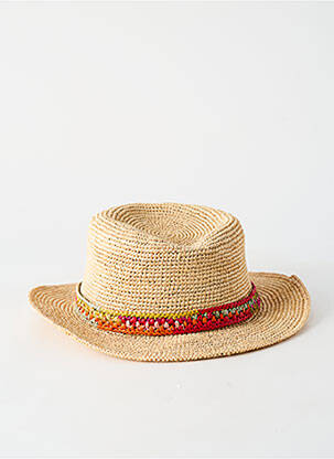 Chapeau forme chapeau paille beige L'ATELIER DU CROCHET femme