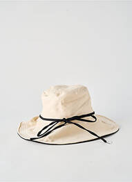 Chapeau tissage popeline beige VIA LORENZO femme