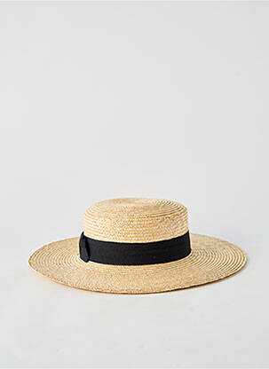 Chapeau broderie ruban noir AUREGA femme