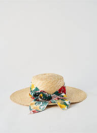 Chapeau forme chapeau paille rouge VIA LORENZO femme