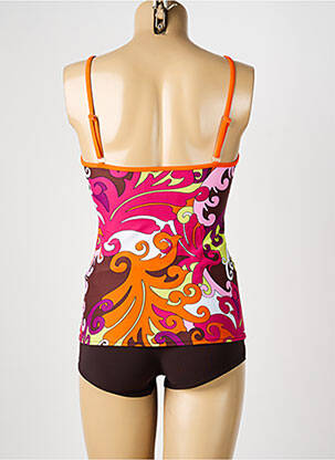 Tankini imprimé fantaisie orange REGLISSE femme