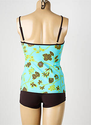 Tankini effet matière satinée bleu REGLISSE femme