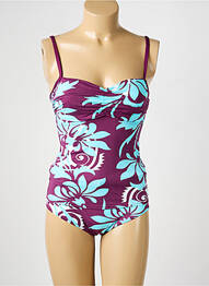 Tankini effet matière satinée violet REGLISSE femme