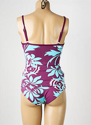 Tankini effet matière satinée violet REGLISSE femme
