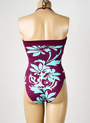 Maillot de bain 1 pièce bretelles élastiquées amovibles haut soutien-gorge avec mousse de rembourrage amovible violet REGLISSE femme