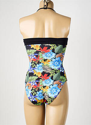 Maillot de bain 1 pièce bretelles élastiquées amovibles haut soutien-gorge avec mousse de rembourrage amovible noir REGLISSE femme
