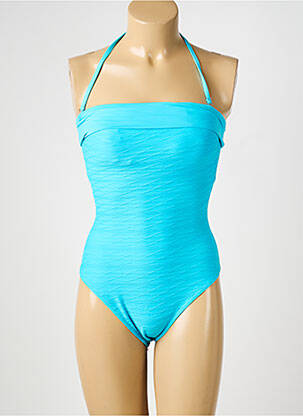 Maillot de bain 1 pièce bretelles élastiquées amovibles haut soutien-gorge avec mousse de rembourrage amovible bleu REGLISSE femme