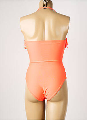 Maillot de bain 1 pièce bretelles élastiquées amovibles haut soutien-gorge balconnet orange REGLISSE femme