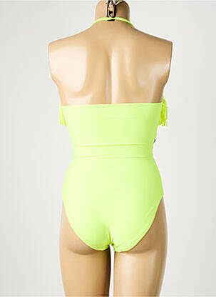 Maillot de bain 1 pièce bretelles élastiquées amovibles haut soutien-gorge avec mousse de rembourrage amovible jaune REGLISSE femme
