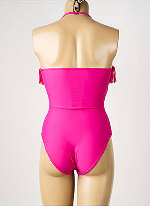 Maillot de bain 1 pièce bretelles élastiquées amovibles haut soutien-gorge avec mousse de rembourrage amovible rose REGLISSE femme