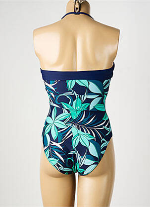 Maillot de bain 1 pièce bretelles élastiquées amovibles haut soutien-gorge avec mousse de rembourrage amovible bleu REGLISSE femme