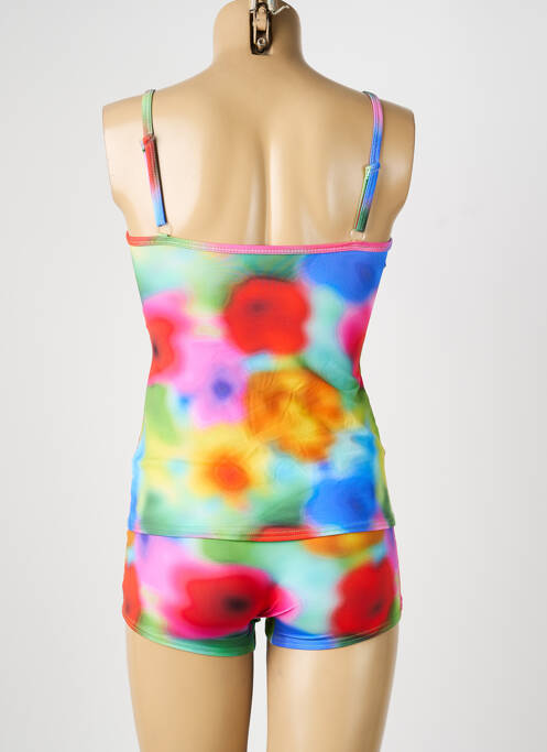 Tankini imprimé fleurs rouge REGLISSE femme