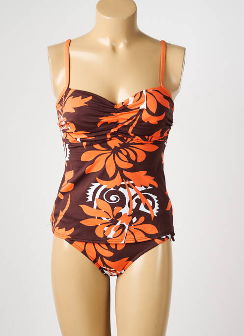 Tankini imprimé fleurs orange REGLISSE femme