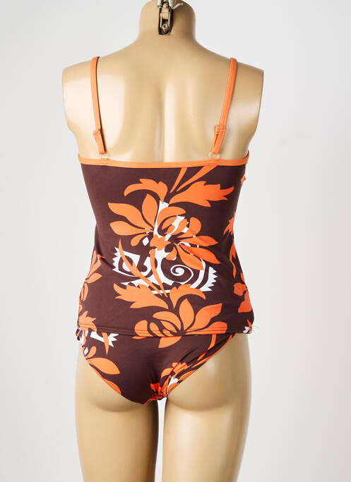 Tankini imprimé fleurs orange REGLISSE femme