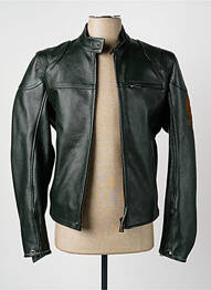 Veste en cuir poches vert BELSTAFF homme