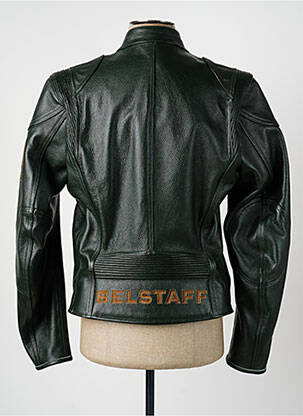 Veste en cuir poches vert BELSTAFF homme