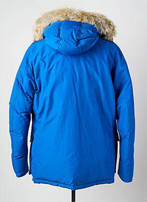 Doudoune manches longues a capuche bleu WOOLRICH homme