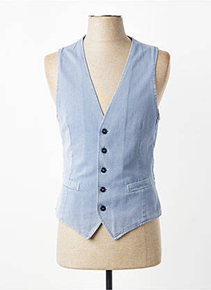 Gilet sans manche coupe cintrée bleu L.B.M.1911 homme
