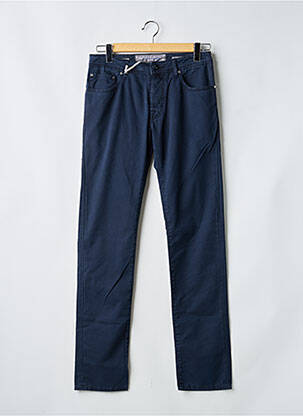 Pantalon droit tissage popeline taille normale bleu JACOB COHEN homme