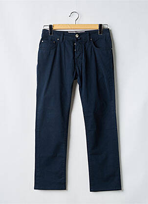 Pantalon slim tissage popeline taille normale bleu JACOB COHEN homme