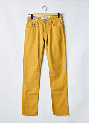 Jeans coupe slim fermeture boutonnée sur le devant taille normale jaune JACOB COHEN homme