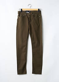 Jeans coupe slim fermeture zippée sous rabat boutonné vert PAUL SMITH homme