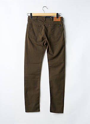 Jeans coupe slim fermeture zippée sous rabat boutonné vert PAUL SMITH homme
