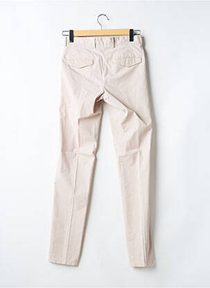 Pantalon chino tissage popeline taille normale beige MAISON WOOLIES homme