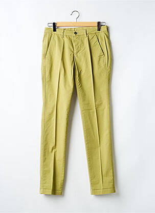 Pantalon chino tissage popeline taille haute vert MASON'S homme