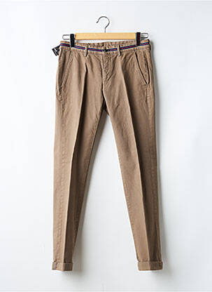 Pantalon chino tissage popeline taille normale marron MASON'S homme