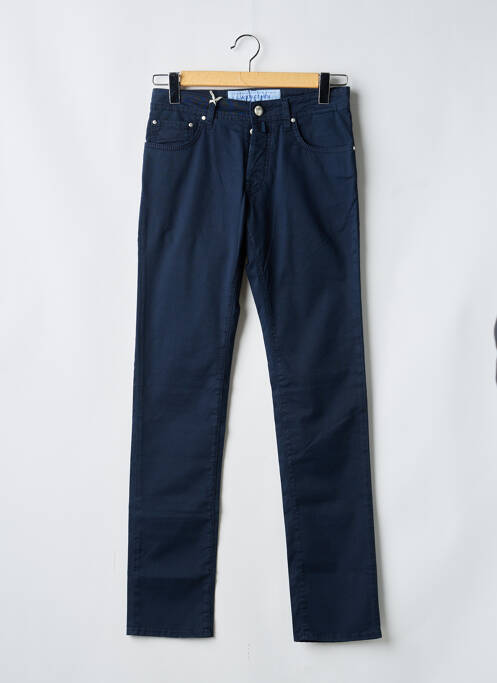 Pantalon slim tissage popeline taille normale bleu JACOB COHEN homme