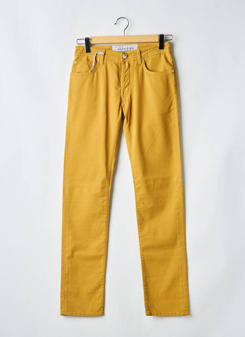 Jeans coupe slim fermeture boutonnée sur le devant taille normale jaune JACOB COHEN homme