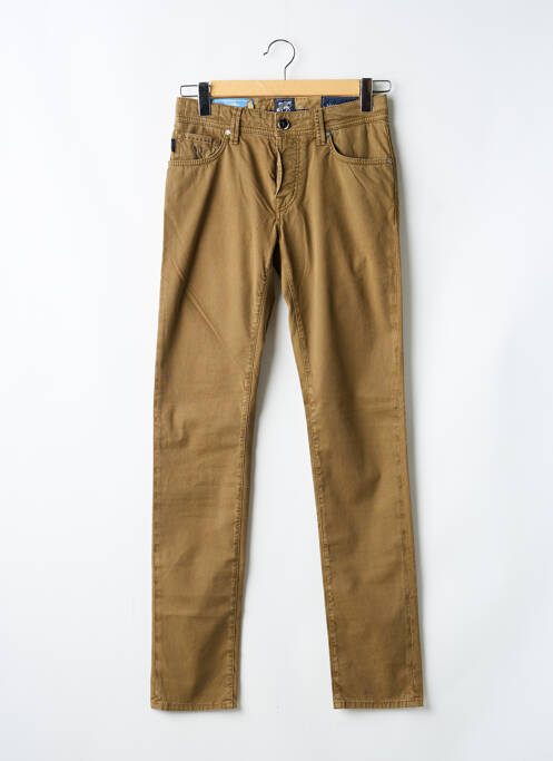 Pantalon slim tissage popeline taille normale marron TRAMAROSSA homme