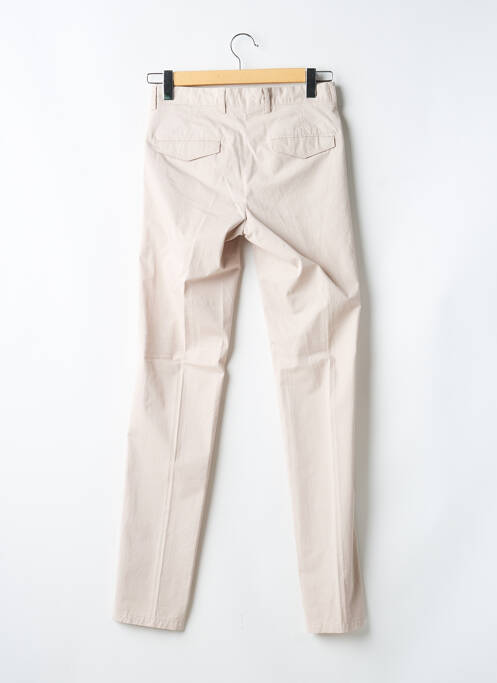 Pantalon chino tissage popeline taille normale beige MAISON WOOLIES homme