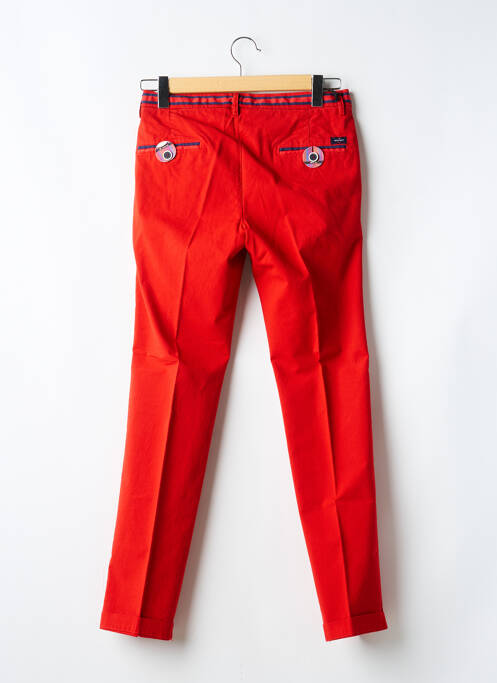 Pantalon chino tissage popeline taille normale rouge MASON'S homme