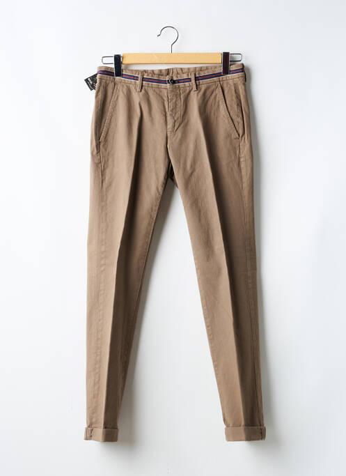 Pantalon chino tissage popeline taille normale marron MASON'S homme