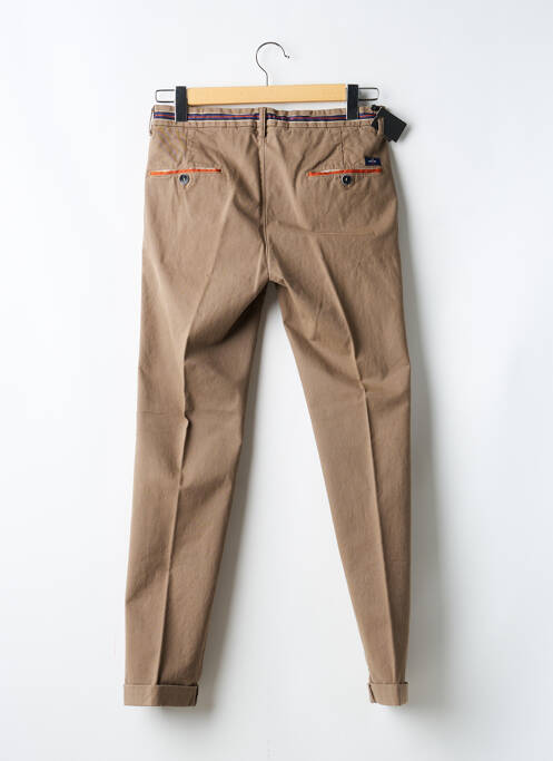 Pantalon chino tissage popeline taille normale marron MASON'S homme