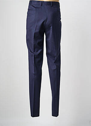 Pantalon slim taille à pinces taille normale bleu SCABAL homme