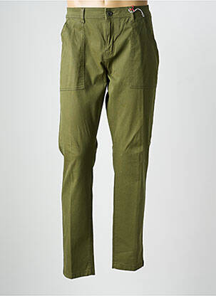 Pantalon chino stretch taille normale vert IRON AND RESIN homme