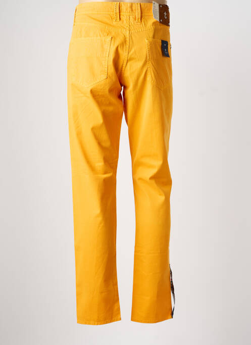 Jeans coupe slim fermeture boutonnée sur le devant taille normale jaune SARTORIA TRAMAROSSA homme